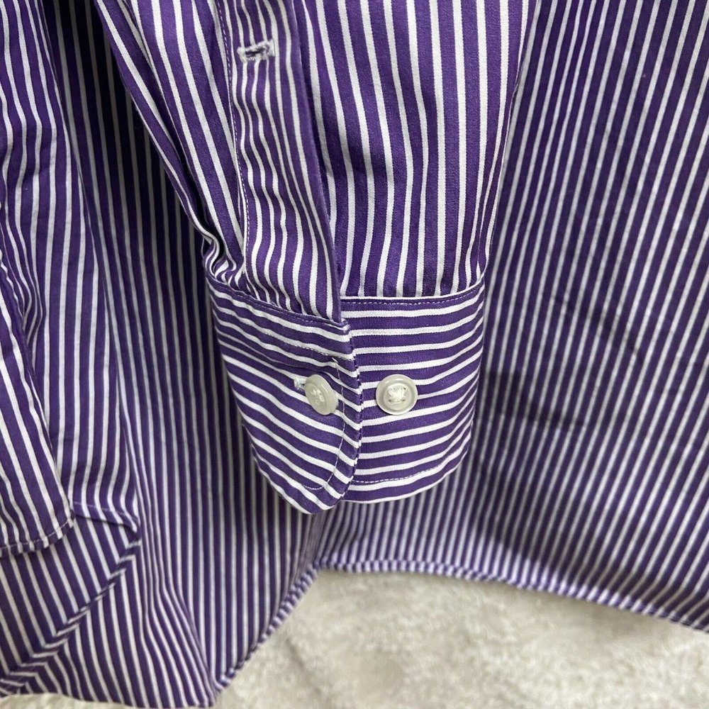 Ralph Lauren Classic Fit Button Down Purple stripe - Picture 5 of 9
